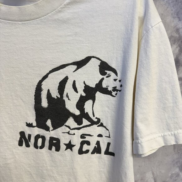 Vintage 90s Nor Cal NHS T Shirt Mens Large White Skate Y2K - Picture 3 of 15